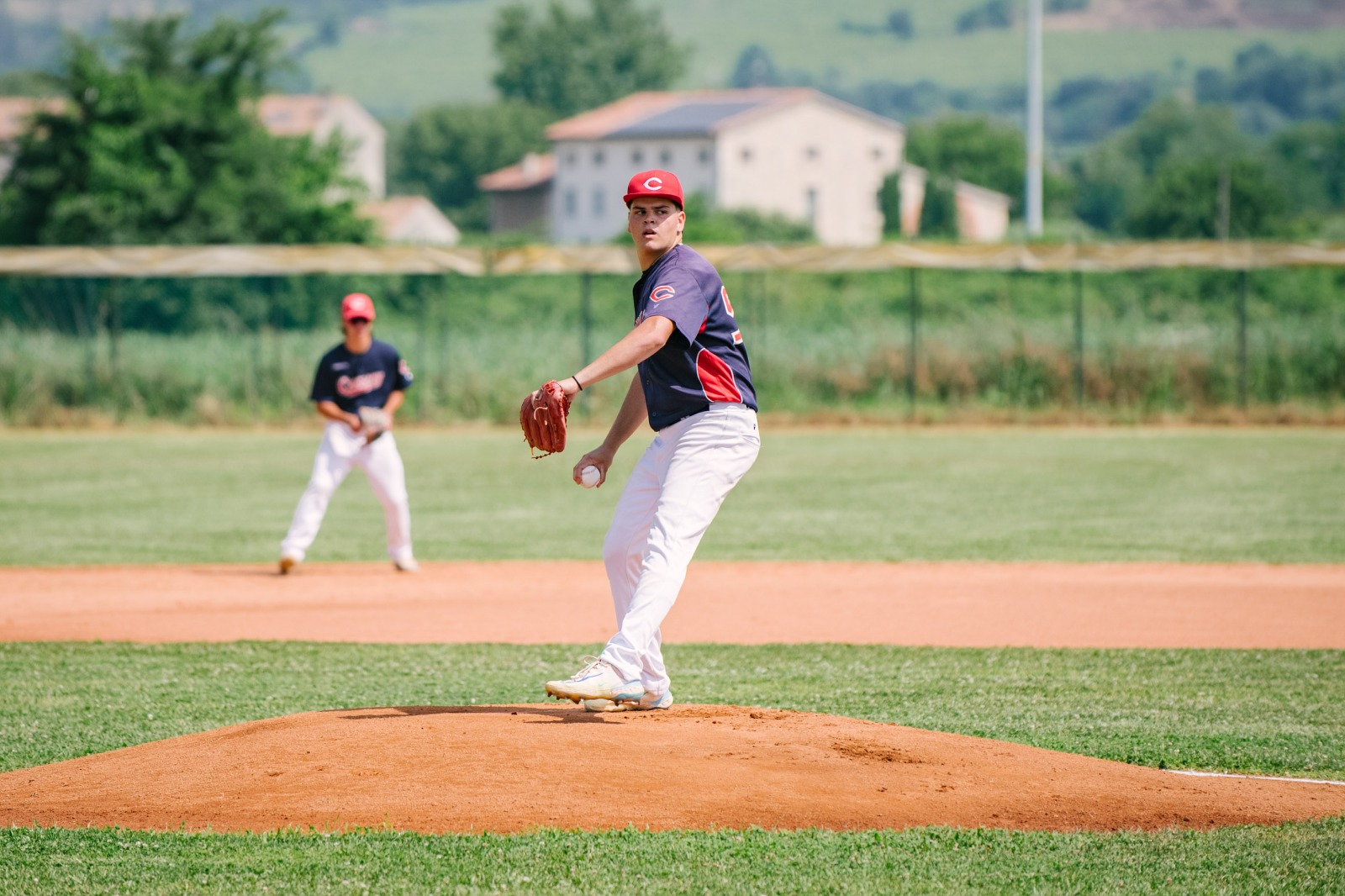 Pietro Verzin al lancio con la maglia della Crazy Sambonifacese