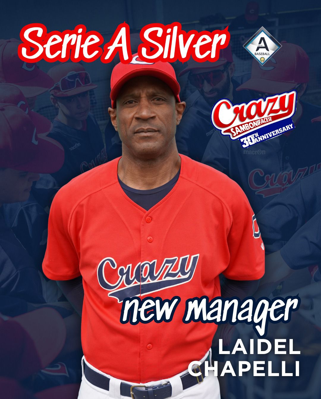 Laidel Chapelli, nuovo allenatore della prima squadra del Crazy Sambonifacese B&S